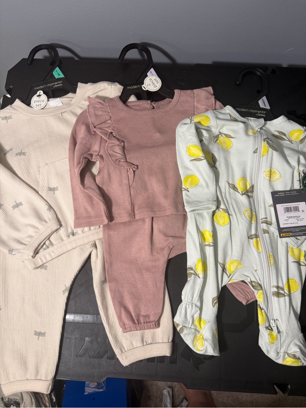 Modern Moments Baby girl set of three outfits in variety of sizes